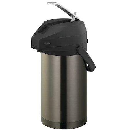 Service Ideas Airpot with Lever Lid, 3L Stainless Steel Lined, Dark Tungsten CTAL30BLDT